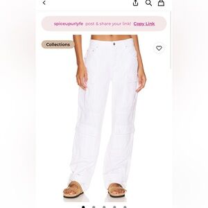 GRLFRND White Cargo Trousers